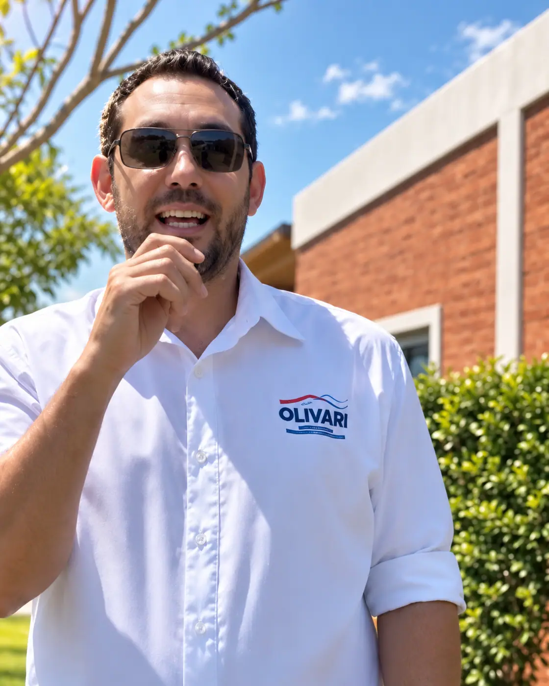 Víctor Olivari durante su actividad inmobiliaria